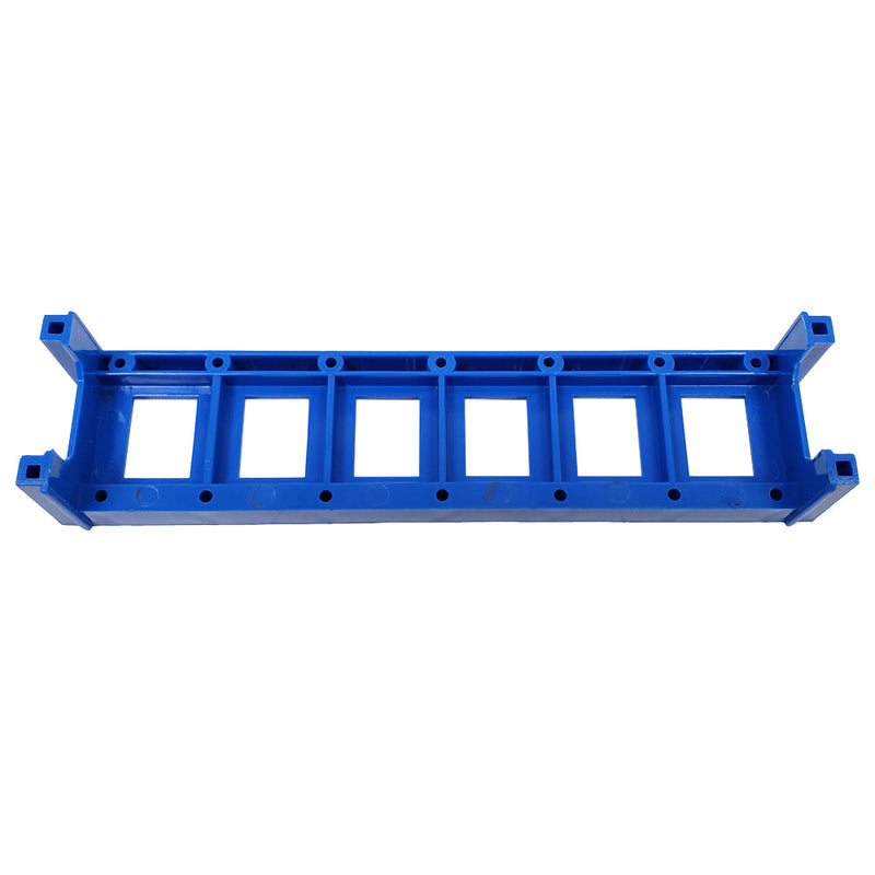 BIX 6-port Keystone Mounting Plate - Blue