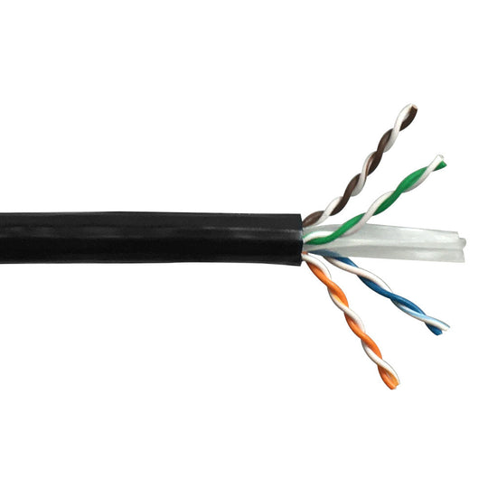 CAT6A Outdoor Bulk Ethernet Cable, Direct Burial Shielded Solid