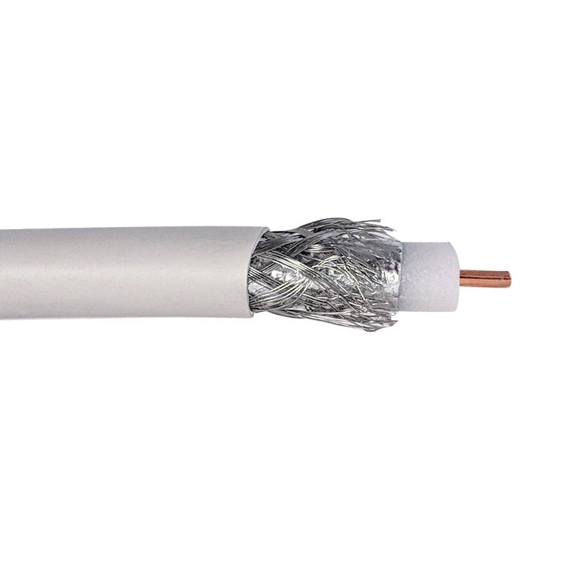 1000ft RG11 14AWG CCS 60% Braid Bulk Cable CMP - White