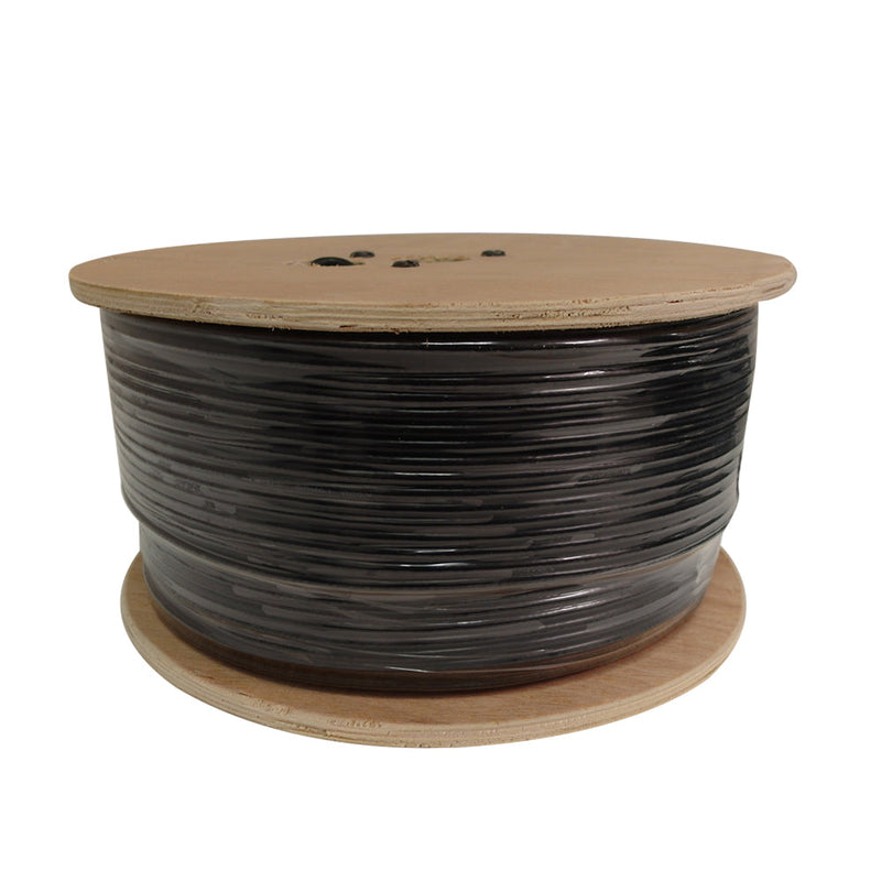 1000ft RG11 14AWG CCS 60% Braid Direct Burial Bulk Cable Pe - Black