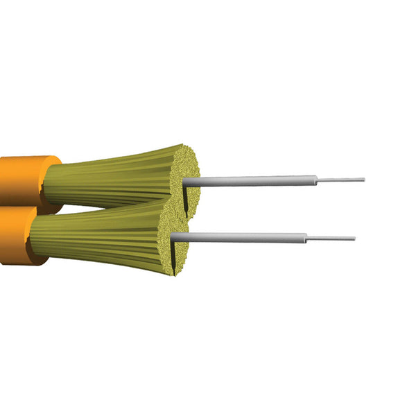 AFL Corning OM1 Multimode Duplex 62.5 Micron Fiber Zip Cord 2Mm Jacket OFNP Per Meter - Orange