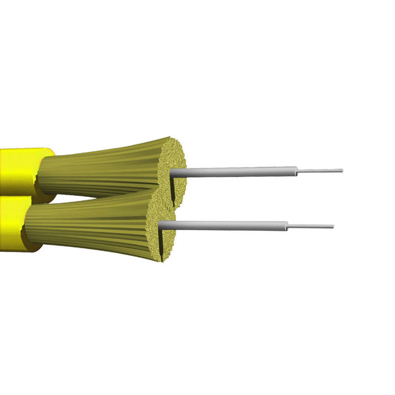 Corning Sm Duplex 9 Micron Fiber Zip Cord 2Mm Jacket OFNR Per Meter - Yellow