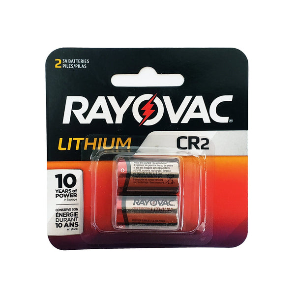 Rayovac CR2 Lithium Batteries - RLCR2-2G 2 per pack