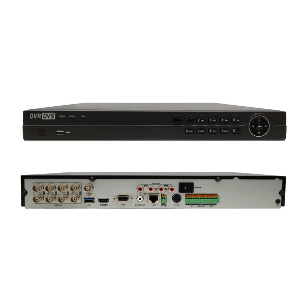 8-Channel Analog / 16-Channel IP 8MP HD-TVI, AHD, CVI, CVBS, DVR - 2x SATA