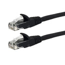 RJ45 Cat5e 350MHz Molded Patch Cable - Premium Fluke® Patch Cable Certified - CMR Riser Rated - Black