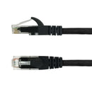 RJ45 Cat5e 350MHz Molded Patch Cable - Premium Fluke® Patch Cable Certified - CMR Riser Rated - Black