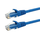 RJ45 Cat5e 350MHz Molded Patch Cable - Premium Fluke® Patch Cable Certified - CMR Riser Rated - Blue