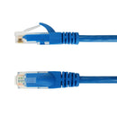 RJ45 Cat5e 350MHz Molded Patch Cable - Premium Fluke® Patch Cable Certified - CMR Riser Rated - Blue