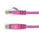 RJ45 Cat5e 350MHz Molded Patch Cable - Premium Fluke® Patch Cable Certified - CMR Riser Rated - Pink