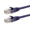 RJ45 Cat5e 350MHz Molded Patch Cable - Premium Fluke® Patch Cable Certified - CMR Riser Rated - Purple