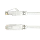 RJ45 Cat5e 350MHz Molded Patch Cable - Premium Fluke® Patch Cable Certified - CMR Riser Rated - White