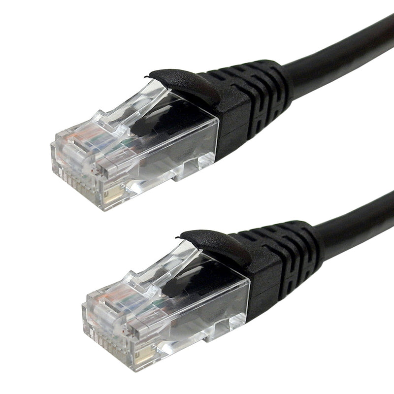 RJ45 Cat6A Plenum UTP Solid Patch Cable - CMP/FT6 - Black