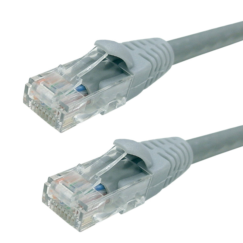 RJ45 Cat6A Plenum UTP Solid Patch Cable - CMP/FT6 - Grey