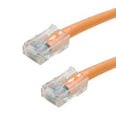 No Boot Custom RJ45 CAT5E 350MHz Assembled Patch Cable - Orange