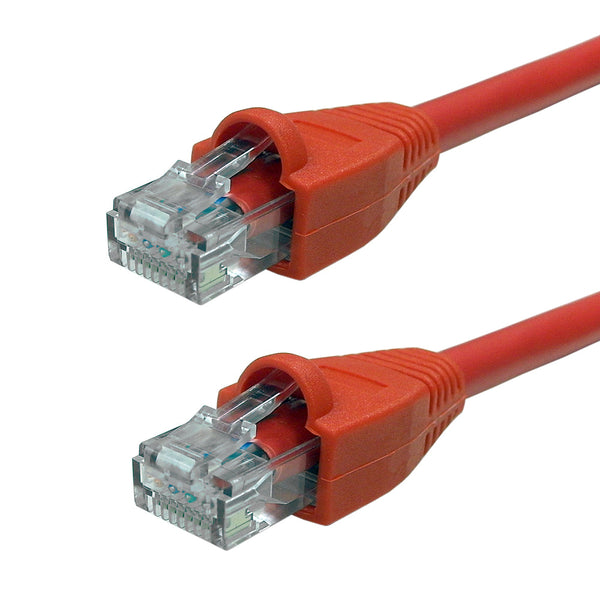 Regular Boot Custom RJ45 Cat6 550MHz Assembled Patch Cable - Red