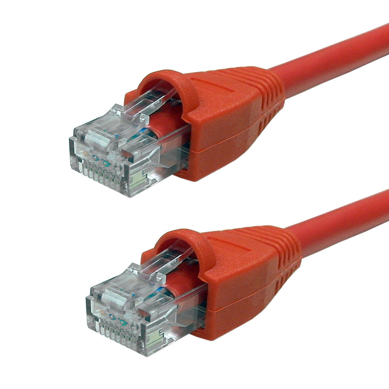 Regular Boot Custom RJ45 Cat6 550MHz Assembled Patch Cable - Red