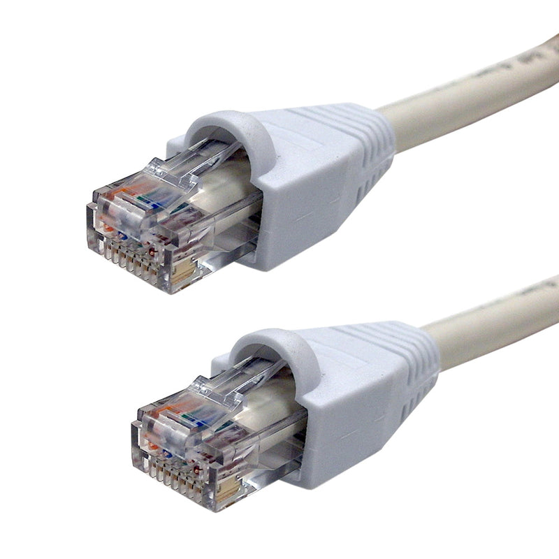 Regular Boot Custom RJ45 CAT5E 350MHz Assembled Patch Cable - White