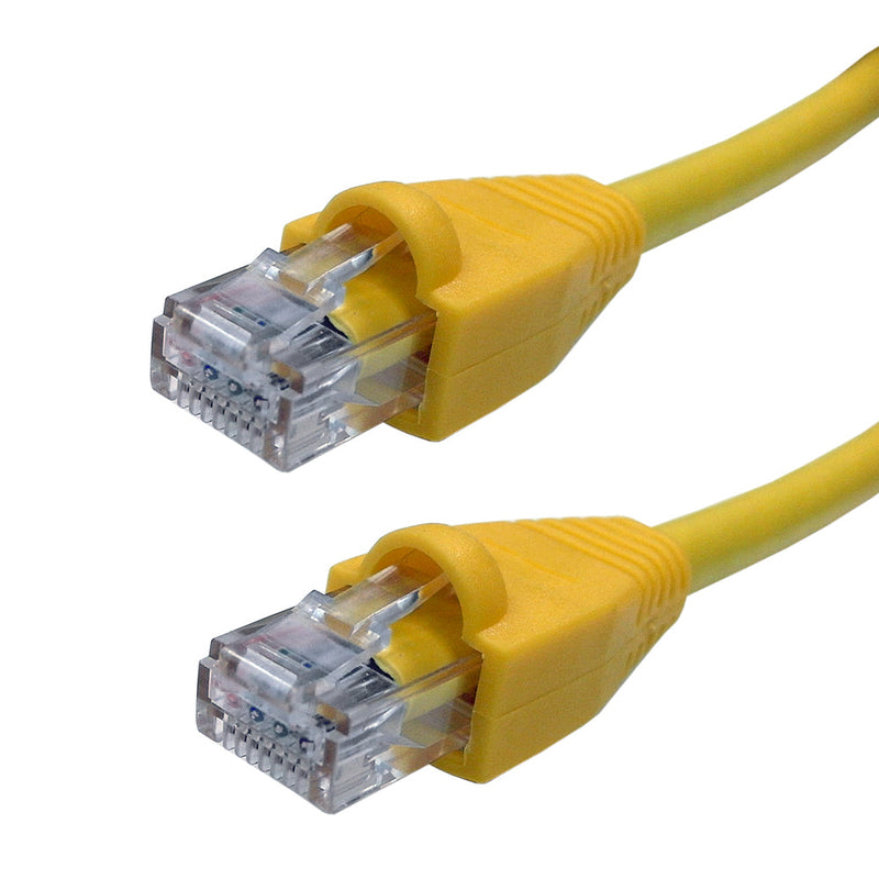 Regular Boot Custom RJ45 CAT5E 350MHz Assembled Patch Cable - Yellow