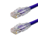 Snagless Custom RJ45 Cat5e 350MHz Assembled Patch Cable - Purple