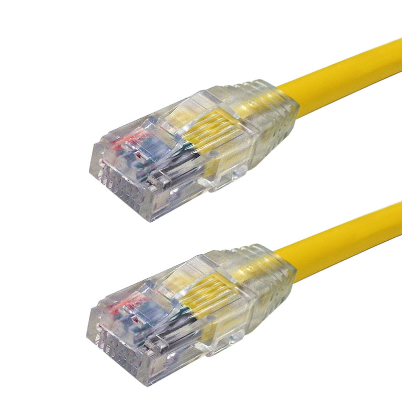 Snagless Custom RJ45 Cat6 550MHz Assembled Patch Cable - Yellow