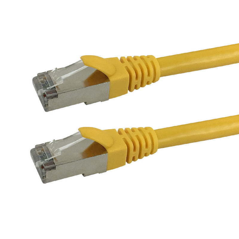 Shielded Custom RJ45 Cat5e 350MHz Assembled Patch Cable - Yellow