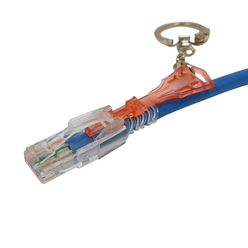 RJ45 Cat6 Patch Cable - Custom Locking Style Boot - Blue