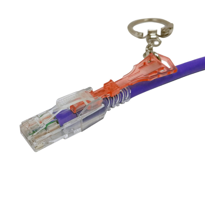 RJ45 Cat6 Patch Cable - Custom Locking Style Boot - Purple