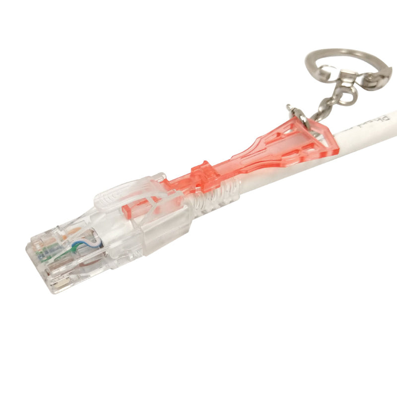 RJ45 Cat6 Patch Cable - Custom Locking Style Boot - White