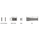 Cable Gland with Strain Relief M16x1.5 Thread - Cable OD 5~10mm - IP68 - Black