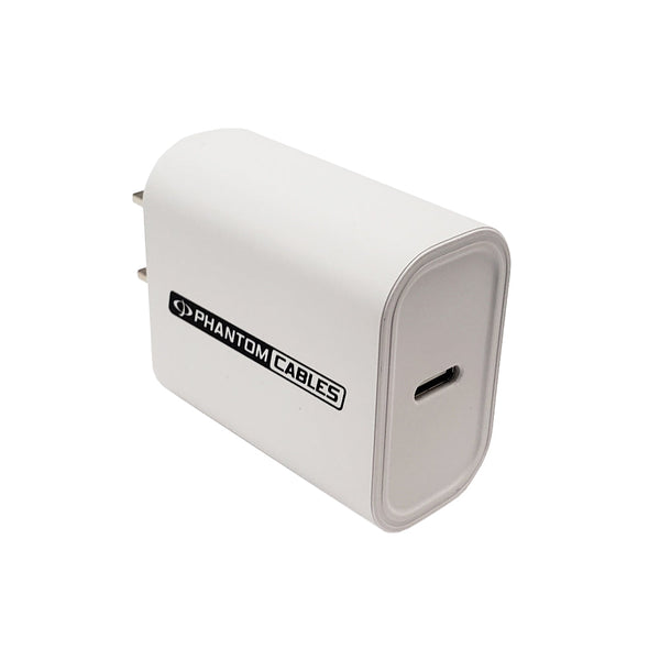 USB Wall Charger - 20W - USB Type-C PD (Power Delivery) (5V/3A, 9V/2.22A, 12V/1.67A) - White