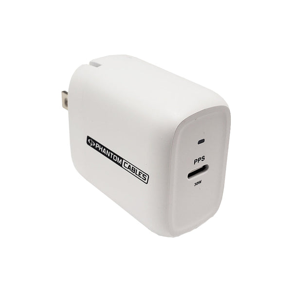 USB Wall Charger - 30W - USB Type-C - GaN & PPS - White