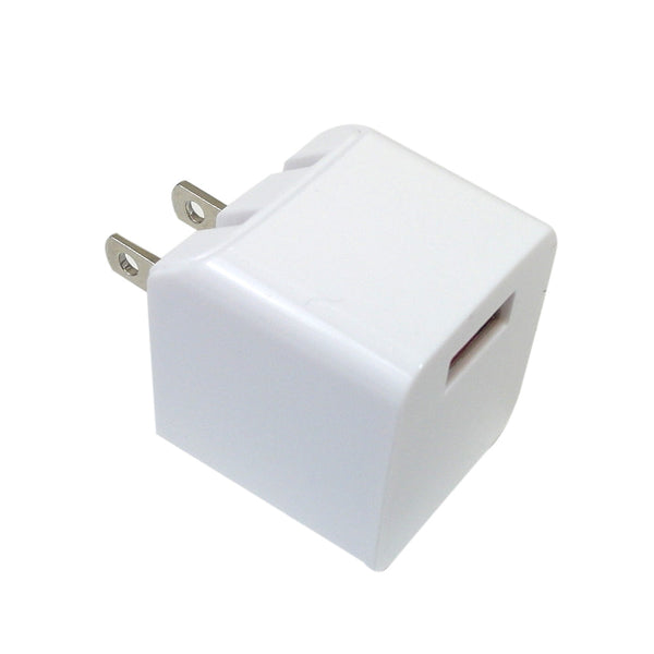 USB A female to AC 110V SMART IQ Wall Charger - WHITE 5V/2.4A