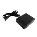 USB 72W Wall Charger with USB Type-C PD (Power Delivery) & 3 USB Type-A Smart IC Ports - Overload Protection - Black