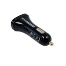 USB A Female to DC, 1x SMART IQ (5V/2.4A), 1x QC3.0 (5V/3A) Car Charger Adapter - Black