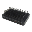 USB A 10-port SMART IQ power station - Black (5V/13.2A)