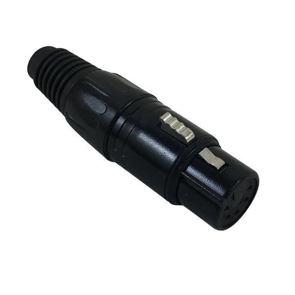 DMX 5-pin Female Connector - Black