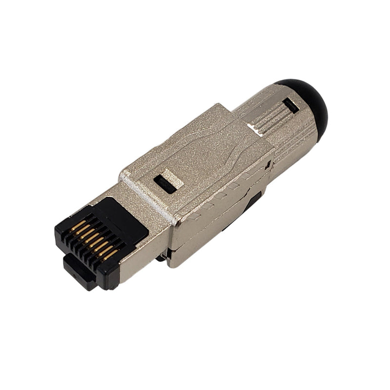 RJ45 Cat8 Shielded Field Termination Tool-Less Plug (Solid or Stranded