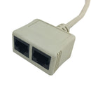 6 inch Cat 5e RJ45 Tee Adapter (2x RJ45 Female, 1x RJ45 Male)