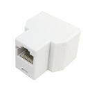 RJ45 Tee Adapter (3x RJ45 Female) - White