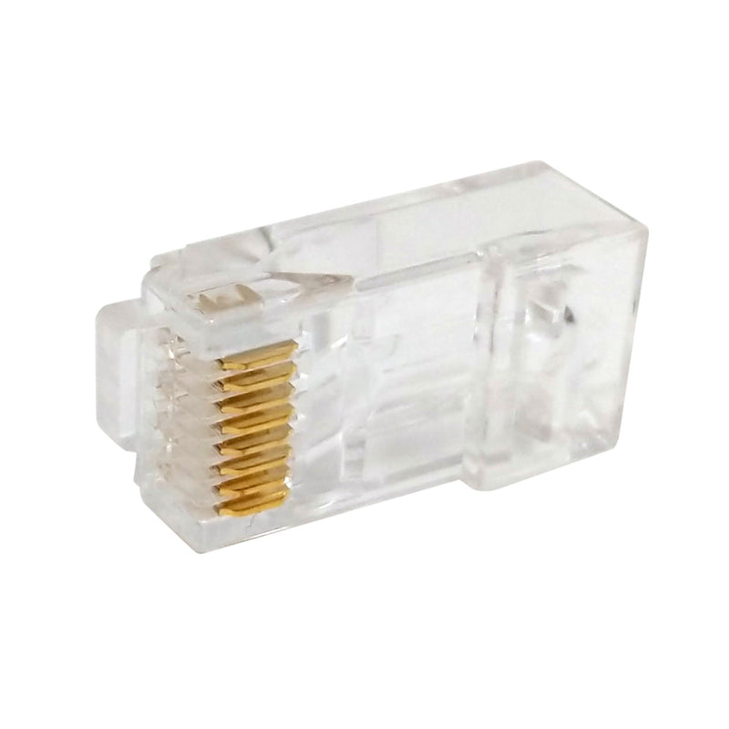 RJ45 Cat6 Pass-Through Plug Solid or Stranded 8P 8C - Pack of 50