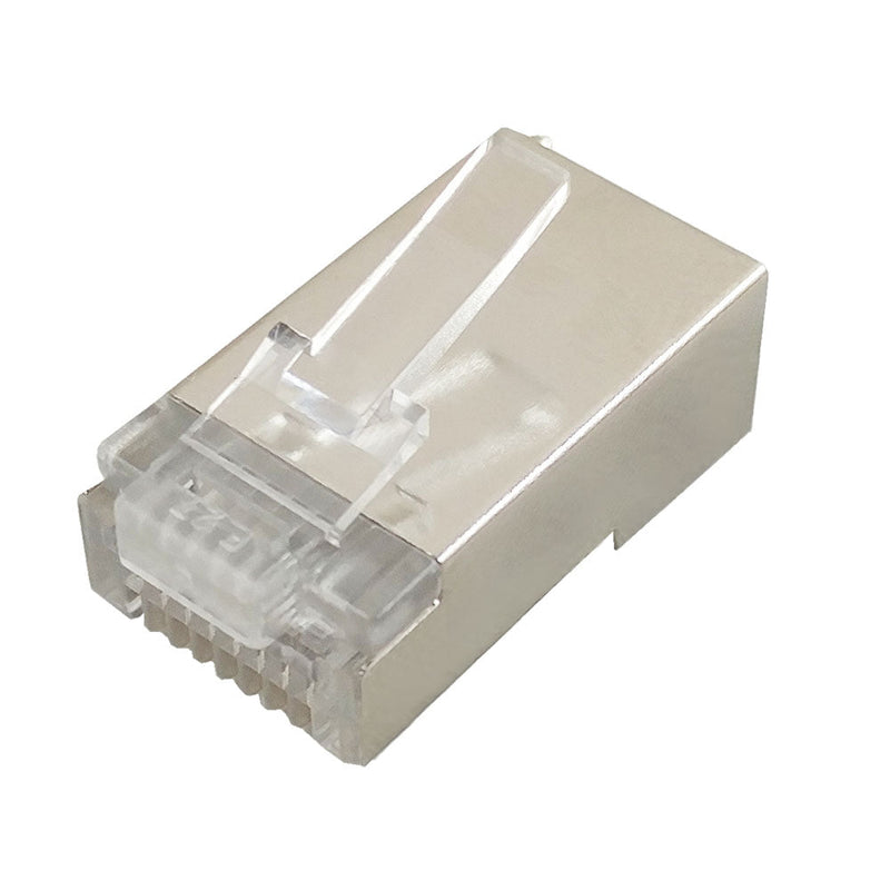 RJ45 Cat5e Plug Shielded with External Crimp for Round Cable 8P 8C - Pack of 50