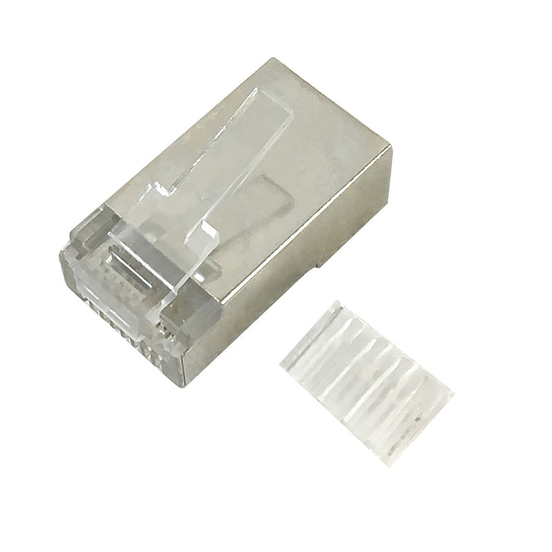 RJ45 Cat6 Plug with Insert Shielded for Round Cable 8P 8C