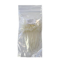 4 inch Flag Style Cable Tie (18lb) - UL94 V-2 Nylon 66 - Clear - Pack of 100