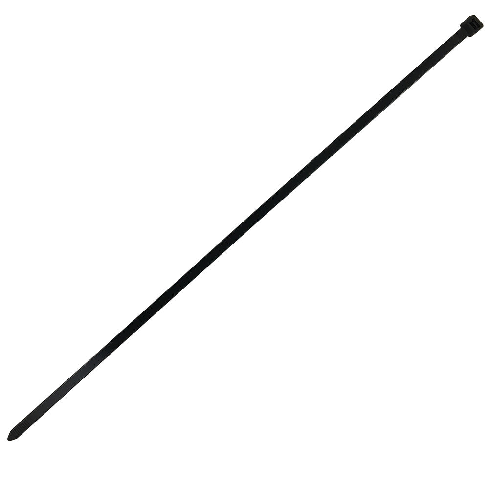 24 Inch Cable Tie (175lb) - UV & Weather Resistant Nylon 66 - Black - Pack of 100