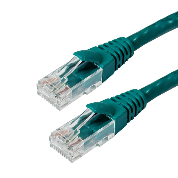 Molded Boot Custom RJ45 Cat6 550MHz Assembled Patch Cable - Green