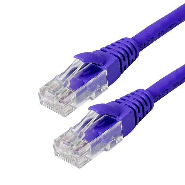 Molded Boot Custom RJ45 Cat6 550MHz Assembled Patch Cable - Purple