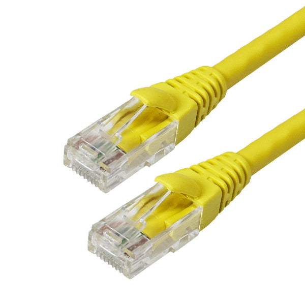 Molded Boot Custom RJ45 Cat6 550MHz Assembled Patch Cable - Yellow