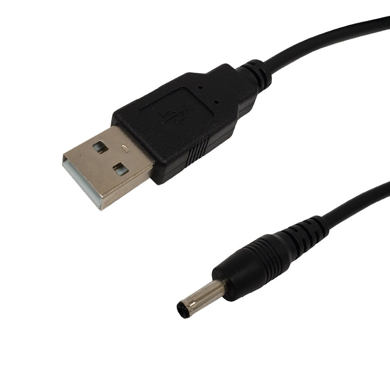 USB A Male to 3.5mm x 1.35mm DC Plug Power Cable