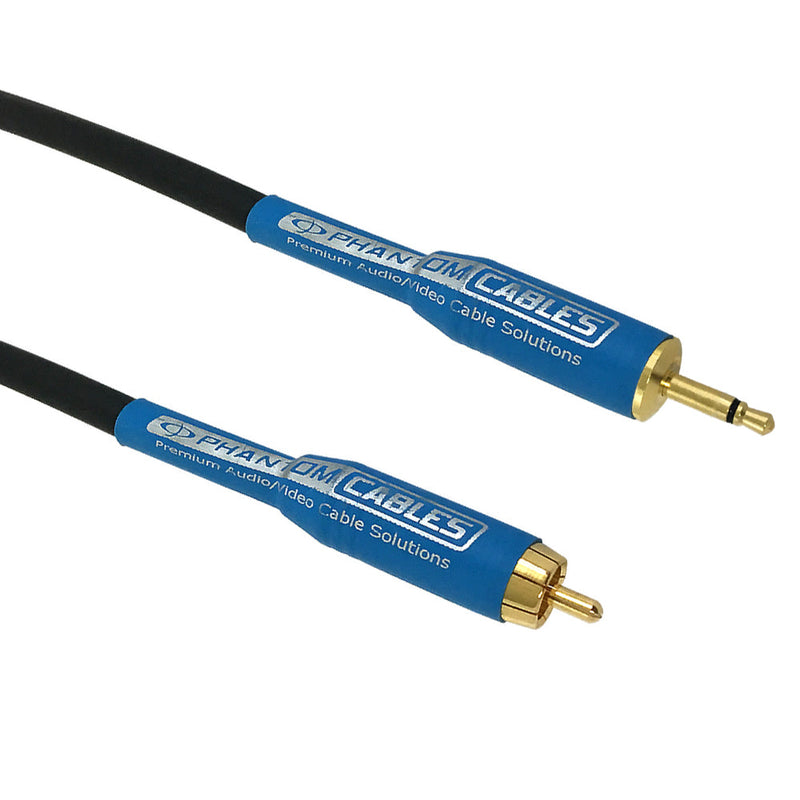 Premium Phantom Cables Digital Coax RCA To 3.5mm Male Cable 18AWG FT4