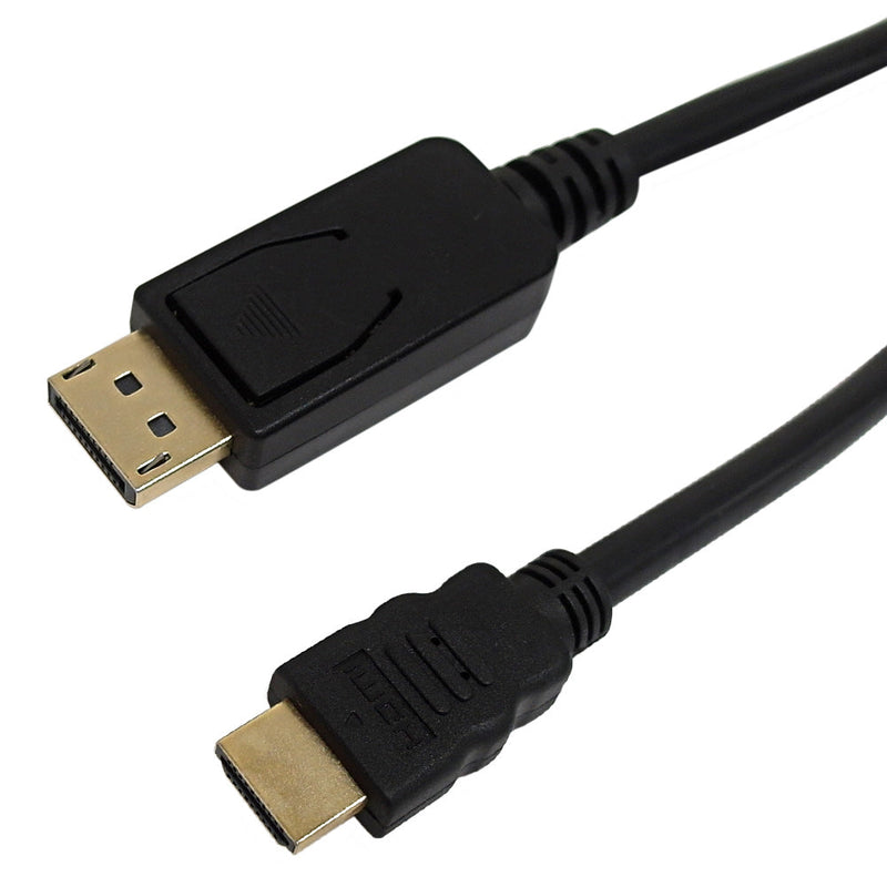 DisplayPort to HDMI Male Cable with Audio 4Kx2K 60Hz - 28AWG CL3/FT4